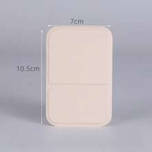 Espelho De Maquiagem Portátil Bolso Único Lado Criativo Feminino Cor Sólida Lidar - Branco - Visão 2