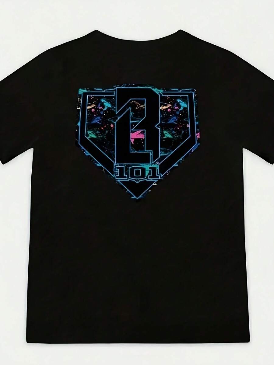 Shark Youth Tee - Bold Graphic Shirt For Boy Or Girl Perfect For Baseball Fans With Bite, Fun Sporty Tee For Fans Alike - 黑色 - 查看 1