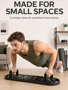 Portable Foldable Push-Up Board/Fitness Equipment/Training Board, Fat Burning Strength Training Device, Suitable For Fitness Enthusiasts, Upper Body Strength Training, Applicable For Gym And Home Use - Multicolor - View 2