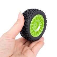 4 llantas de coche RC Rally de 12 mm, llantas de cubeta hexagonal no pegadas previamente para piezas de actualización de automóviles de 1/16 1/14 1/12 1/10 escala Off Road Buggy On-Road Touring Car - Blanco - Ver 4