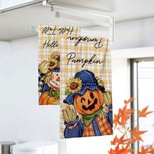2/4/48pcs Halloween Series Scarecrow Pumpkin Pattern Printed Kitchen Towels - Ultra Soft, Highly Absorbent Polyester Tablecloths And Hand Towels, Perfect For Holiday Decor, Kitchen Decor, Party Decor. - Multicolor - View 5