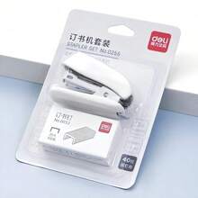 Nuevo Set Portátil de Grapadora Sin Esfuerzo, Grapadora Mini de 3 Colores, Tamaño Pequeño Conveniente para Estudiantes - Set de grapadora - Ver 14