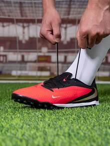 Nike Men's Football Shoes PHANTOM 6 LOW ACAD TF On-Field Training TF Stud Football Shoes HQ2325-600 - Black/Red - View 1