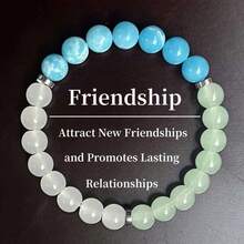Set Of 9 1/1 Magic Crystal Bracelets, Symbolizing Peace, Wealth, Prosperity, Friendship, Good Luck, Love And Protection - Crystal Beads Bring Optimism, Positivity, Confidence And Courage, Elastic Bracelet Design, Perfect Gift For Men And Women, Especially Suitable For Christmas And Halloween Wear - Multicolor - View 7