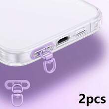 2/4/6pcs Mini 360° Rotating Ultra-Thin Stainless Steel Metal Phone Lanyard Clip, Multiple Macaron Color Options Compatible With IPhone 18, DIY Phone Case Side Hanging Speaker Hole, Single Hole Metal Connector, Anti-Drop Anti-Loss Finger Holder, Compact Ultra-Thin, Comfortable Grip, Phone Charm Decoration, Creative Personalized Phone Lanyard Connector, Phone Case Back Adhesive Pad Fixed Bracket, Universal Phone Accessory - Multicolor - View 20