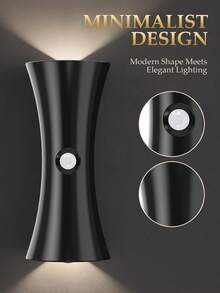 1/2/4pcs Lampu Malam Sensor Gerak LED Lampu Dinding Perekat Magnetik Nirkabel 3 Mode Pencahayaan Mode Malam Otomatis Tidak Perlu Pengeboran Cocok Untuk Lorong Kamar Tidur - normal - View 9