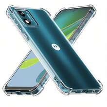 Kompatibel dengan Casing Ponsel Motorola Moto E13, Perlindungan Kamera Sudut yang Diperkuat, Casing Ponsel TPU Tipis Fleksibel Anti Benturan dan Peredam Guncangan Transparan - Clear - View 1