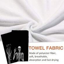 2/4/48pcs Halloween Series Funny Skeleton Bone Pattern Printed Kitchen Towels - Super Soft, Highly Absorbent Polyester Dishcloths And Hand Towels, Perfect For Holiday Decor, Kitchen Decor, Party Decor. - Multicolor - View 6