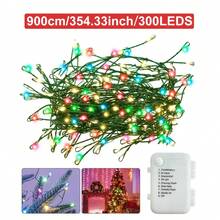 Waterproof Fairy String Lights, 8 Lighting Modes, Battery Box Powered Black Wire LED Lights, Suitable For Yard, Window, New Year Decoration, Batteries Not Included - Multicolor - View 5