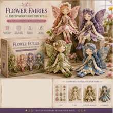 完整版秋季精靈縫製手工套件，4款圖案，適合休閒愛好與桌面裝飾 - 彩色 - 查看 2