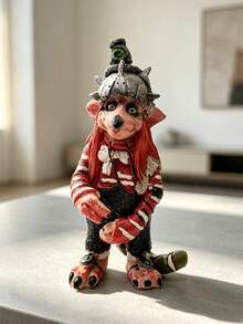 1 món đồ trang trí điêu khắc nhựa resin quái vật Goblin khổng lồ thủ công mới cho Halloween, đồ thủ công hình động vật, phong cách đồng quê, trang trí nhà cửa dịp lễ - Mô hình hải tặc trang trí - Xem 10