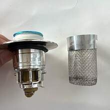 2件組不鏽鋼彈跳式水槽排水過濾器附可拆式濾籃 - 適用於浴缸/淋浴排水蓋，毛髮捕捉器防止堵塞，易更換卡扣式塞子，清除堵塞（無化學品/易清潔） - 2個 - 查看 7