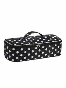 Polka Dot Hair Dryer Storage Bag With Leopard Print Design, Large Capacity Handheld Hair Tool Storage Bag,Multifunctional Cosmetics Bag,Toiletries Bag - Multicolor - View 17