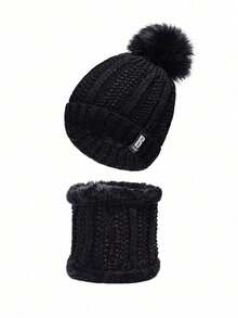 Autumn/Winter Thick Velvet Hat, Warm Ear Protection Scarf, Outdoor Travel Set - Multicolor - View 5