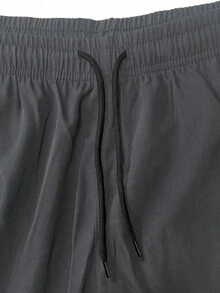 Men's Outdoor Multi-Pocket Cargo Pants, With Drawstring Waistband Design, Provides Ample Storage Space, Suitable For Outdoor Activities, Hiking And Daily Wear Sports - Grey - View 3