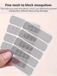 50 Stück Fenster-Mückensticker, 50-teiliges Fliegengitter-Reparaturset: Glasfenster-Mückensticker - Fliegengitterlöcher reparieren, Mücken eindringen verhindern, Fenster-Mückensticker, selbstklebende Fliegengitter-Reparaturpflaster, Fliegengitter-Loch-Reparaturpflaster, Tür- und Fenster-Leckloch-Mückensticker - A - Übersicht 6