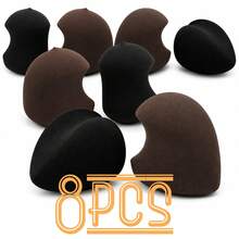 2/4/6/8/12 PCS Black & Brown Makeup Sponges, Latex Free Dual Use Wet Dry Beauty Sponges For Liquid Foundation, Cream, Powder & Concealer, Flawless Foundation Blending Applicator - Multicolor - View 14