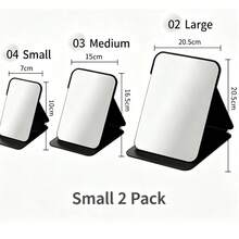 Foldable Makeup Mirror, Portable Standing Mirror For Female Students, Home Desktop Vanity Mirror, Classroom Dormitory Portable Mirror, High-Definition Imaging, Foldable Storage Space-Saving, Compact And Lightweight, Dorm Bedside Desk, Travel Portable, High-Definition Durable, Multi-Angle Adjustable, Simple And Practical, Gift For Best Friend And Classmate, Dormitory Essential, Home Essential - Black - View 11