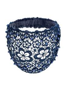 Handgefertigtes Haarband mit Cut Out Pflaumenblüten-Design, Vintage-Braun-Finish, atmungsaktives Spitzen-Haaraccessoire, geeignet für modische Frauen, perfekt für Date-Night und Event-Styling, eleganter Boho-Stil - A - Übersicht 14