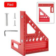 ABS Multifunctional Woodworking Angle Adjustment Ruler, Measuring, Positioning, Drilling, Marking, Essential Tool For Beginners - Red - View 5
