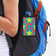 Star Three-Fold Wallet, Large Capacity Canvas Wallet, Multi-Card Slot Design, Zipper Coin Purse, ID Window & Key Ring, Portable Design, Suitable For Daily Commute - Multicolor - View 4