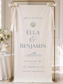 Customized Wedding Welcome Sign, Personalized Wedding Fabric Welcome Sign, Bohemian Wedding Fabric Welcome Sign, Personalized Party Decoration - Multicolor - View 5