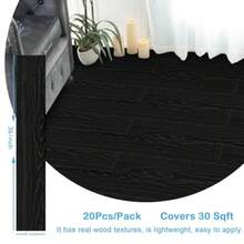 Vinyl Flooring - Black Wood Look - View 4
