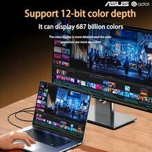 Kabel Mirroring Layar ASUS 8K Tipe C ke HDMI 2.1 8K60Hz 4K144Hz 2K240Hz Kabel Video Gaming Male ke Male Kabel Layar Definisi Tinggi Kompatibel dengan Laptop Ponsel Monitor TV - View 4