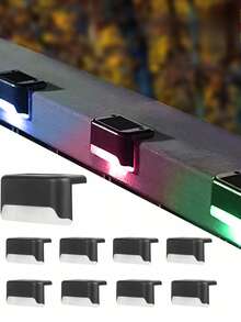 12/4pcs Lampu Tangga Tenaga Surya Senja Hingga Fajar IP44 Tahan Air, Lampu Pagar LED Tenaga Surya Tempel Nirkabel, Lampu Tenaga Surya Otomatis Luar Ruangan untuk Tangga, Teras, Halaman Belakang, dan Dekorasi Kolam Renang - Lampu Tangga IP44 - View 6