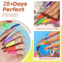 Polyurethane Extended Gel Nail Art Set, Long-Lasting Semi-Permanent, 12-Color Nude Skin Tone Pastel Rainbow Series, DIY French Manicure Design Nail Polish, Home Salon Beauty Gift Box - Multicolor - View 8