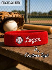 Personalized Neutral Headband - Customizable Text Design, Suitable For Tennis, Basketball, Running, Gym And Sports - Acrylic Fitness Accessory And Headwear - Multicolor - View 2