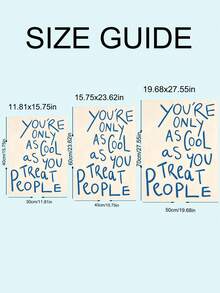 1pc You're Only As Cool As You Treat People Positive Wall Art, Cool Minimalist Prints, Espresso Quote Art, Kitchen Wall Art,Bedroom Decor,LivingRoom Decor,Dorm Decor,Wall Arts,Wall Decor,Home Decor,Room Decor, Canvas Wall Art, Posters,Optional Frame - 1PCS - View 9