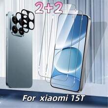 4pcs (2+2) Compatible With Xiaomi 17T/17T Pro/15T/15T Pro, Includes 2pcs High-Definition Transparent Screen Protector + 2pcs Black Lens Protector, 9H Hardness, Scratch-Resistant, Anti-Drop, Durable, Easy Installation, Fashionable, Phone Accessories, High Sensitivity, Smooth Operation, Screen Protector Film, Lens Protector Film, Lens Protector Pad - Clear - View 6