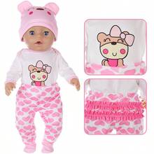 16~18 Inch Doll Clothes, Cute Cartoon Doll Clothes Set, Yellow Duck 5-Piece Set, Pink Bear 4-Piece Set, Birthday/Holiday Gift. - Multicolor - View 7