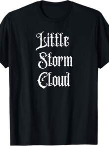 LITTLE STORM CLOUD, WEDNESDAY'S DARK FAMILY GOTHIC HUMOR T-Shirt - 黑色 - 查看 1