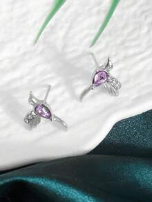 1 Pair Summer Transparent Versatile Geometric Hong Kong Style Ins Exquisite Small Earrings - Multicolor - View 2