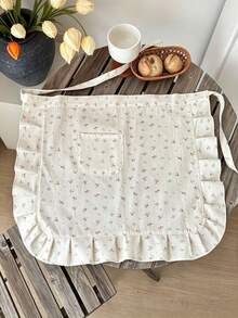 1pc Floral Waist Apron, Suitable For Flower Shop, Bakery, Home Kitchen, Workwear - Multicolor - View 11