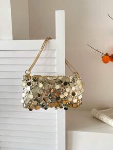 2026 New Sequin Handbag For Women, Korean Style Fashion Evening Bag, Shoulder And Crossbody Bag - Gold - View 6