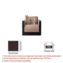 SANMOSPIN 1PC Linen Fabric Solid Color Minimalist Style Waterproof Sofa Cover, All-Season Versatile Comfortable Sofa Cushion, Suitable For 1-4 Seater Sofa In Bedroom, Living Room, Study, Office, Home Decor - Coffee Brown - View 10