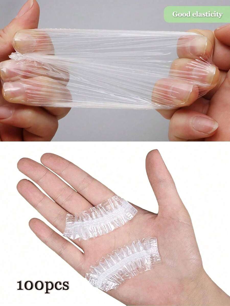 100/200pcs 10cm Transparent Disposable Baby Ear Covers, Elastic Waterproof Ear Protectors, Suitable For Newborn Bathing And Swimming - Multicolor - View 1