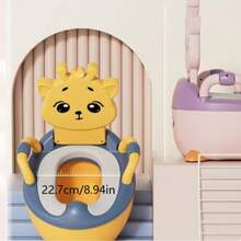 1pc Cute Giraffe Baby Potty Training Seat With Armrests And Backrest, Portable Toddler Toilet Chair With Removable Potty And Cleaning Brush, Unisex - Multicolor - View 7