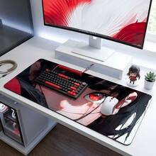 Red Eye Cool HD Pattern Extra Long Gaming Mouse Pad & Desk Mat Set, Non-Slip Durable Rubber Base, Smooth Surface Suitable For Computer Laptop Office Home, Abstract Art Decor, Back To School Supplies - A - View 7