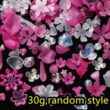 30克/包混合DIY珠子套装，包含花朵和叶子形状，适用于制作珠宝、钥匙扣、项链、手链和手工配件。 - 異形植物花 - 查看 16