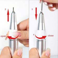 Electric Nail Polishing Pen With Polishing And Grinding Heads, Adjustable Speed Wired Nail Tool, Home DIY Quiet Nail Set (DC2 Pin Plug, Beginner-Friendly Design), Nail Care, Gift For Friends, Fully Automatic Nail Polishing - Multicolor - View 6