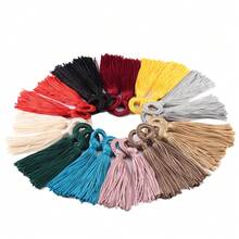 6pcs/Pack Round Ring Tassel Pendant DIY Jewelry Accessories Hanging Ornament Clothing Trimmings Small Tassels - Long Tassel Hoop Earrings - View 3