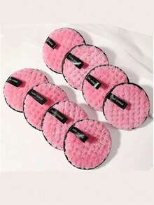 2PCS/4PCS/8PCS/10PCS Spons Bedak Pembersih Rias Wajah Berbahan Dasar Air Motif Nanas, Spons Bedak Basah Bulat Dua Sisi yang Dapat Dicuci, Bantalan Pembersih Rias Wajah - Campur warna secara acak - View 13