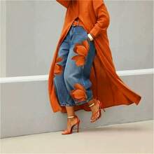 Women Jeans - 朱紅 - 查看 2