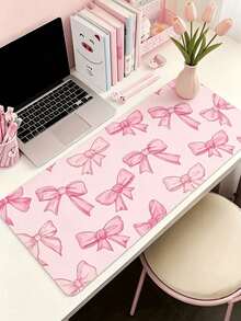 Large Bow Cartoon Mouse Pad, Cute Non-Slip Desk Mat With Stitched Edges, Extended Keyboard Pad, Soft Smooth Computer Mouse Pad For Office, Study, Gaming, Dorm Room, Back To School & Desktop Decor - 847-bow Tie - View 4