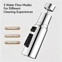 Kitchen Faucet Splash-Proof Universal Extension Nozzle Aerator Universal Faucet Connector - Black - View 11