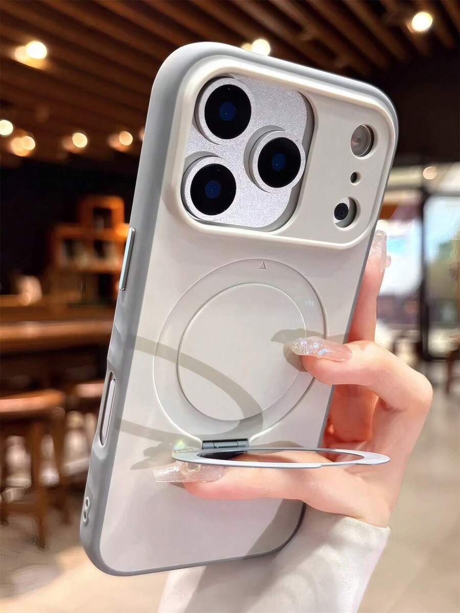 Luxury Cherry Red Matte Double Color Skin Feel Magnetic Ring Holder Bracket Phone Case Compatible With IPhone 18 Pro Max 18Pro 17 Pro Max 17Pro 16 Pro Max 15 Pro Max 14 Pro Max 16 15 14 Plus 13 Pro Max Support Wireless Charging Cases Stylish Camera Lens Protect Shockproof Hard Back Cover